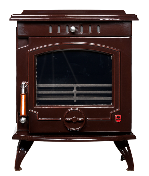 Mulberry Yeats Majolica Brown Enamel Front View Mulberry Stoves