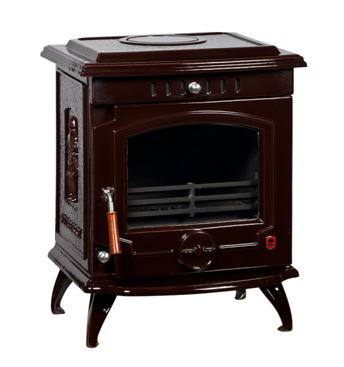 Mulberry Yeats Majolica Brown Enamel side View Mulberry Stoves