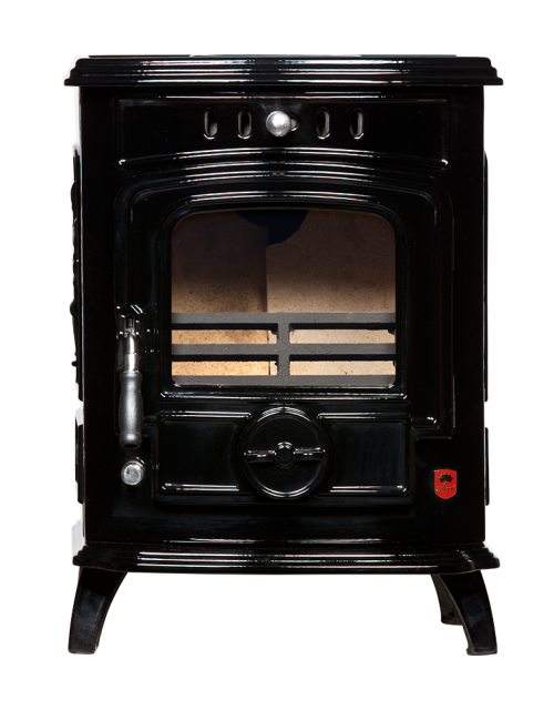 Mulberry Joyce Black Enamel Front View Mulberry Stoves
